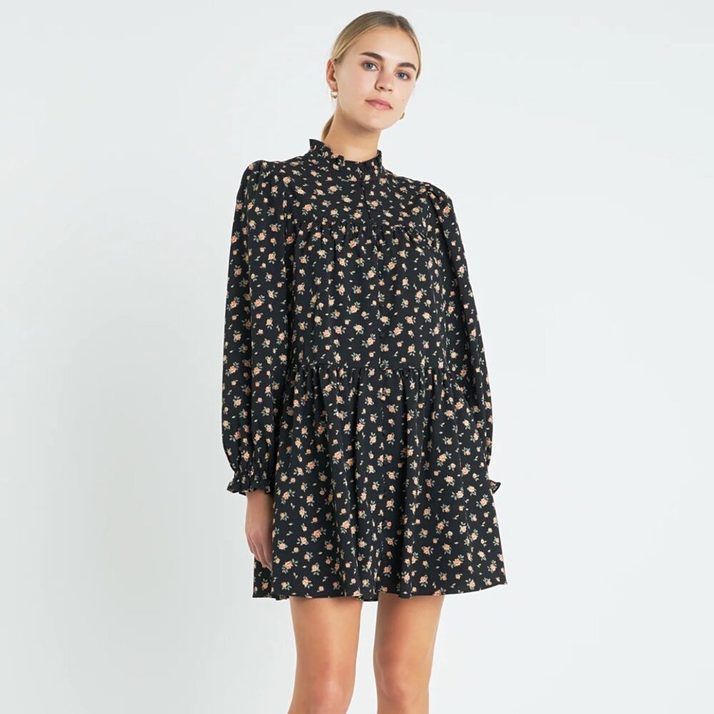 English Factory Floral Tiered Mini Dress NWOT Size SMALL